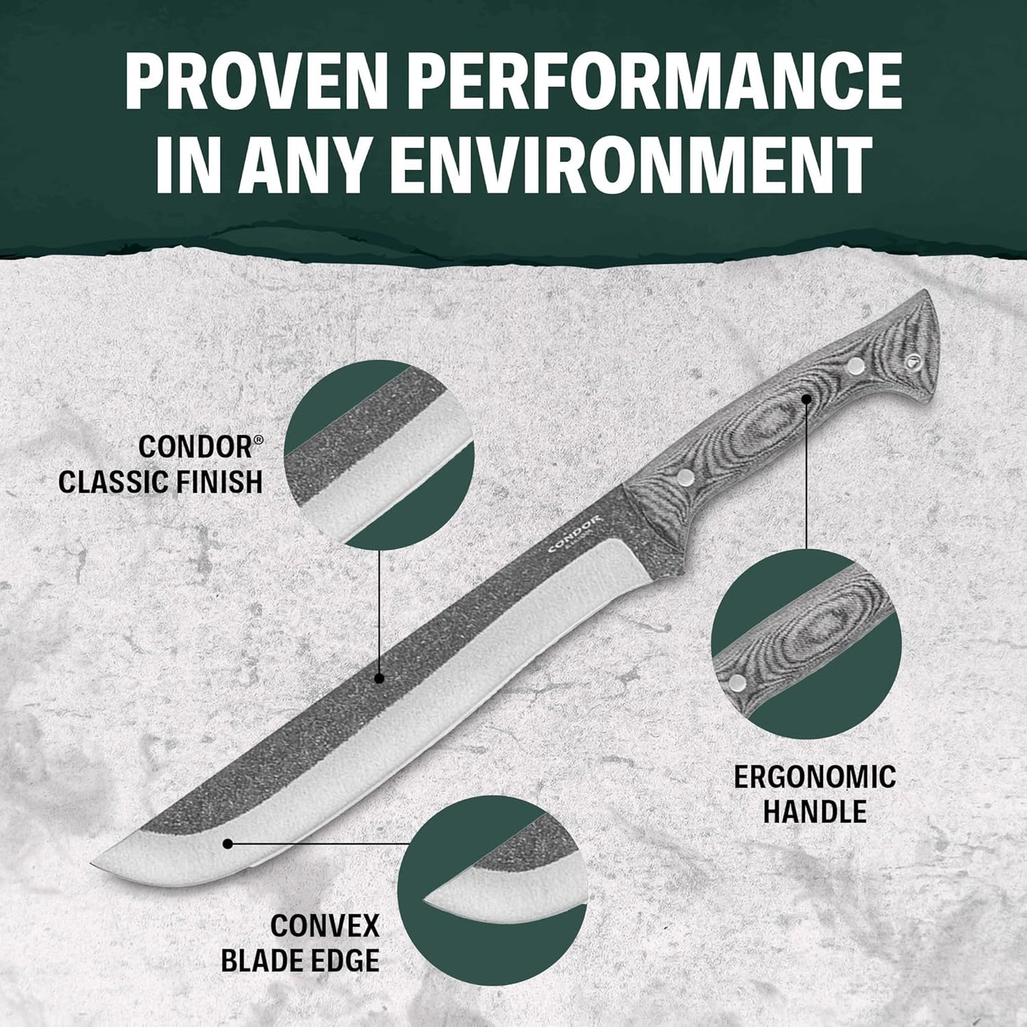 Condor Tool & Knife Outdoor Machete with Micarta Handle