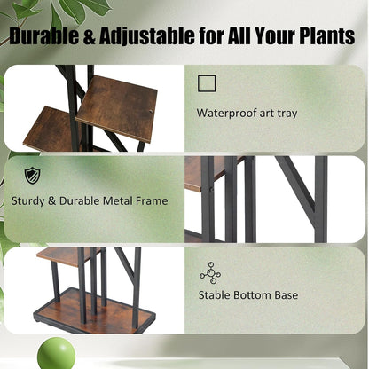 Plant Stands Indoor Tall: 5-Tier Corner Shelves Plant Stand Flower Hanging Planters for Indoor PlantsDisplay for Women(Easter Home Gift) 2PCS