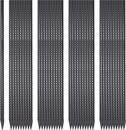 Rebar Stakes 24 Inch 40 Pack Straight Metal Stakes for Ground 1/2 Inch Diameter Landscape Timber Spikes with Chisel Point End for Plant Support, Concrete Form and Fence, Black
