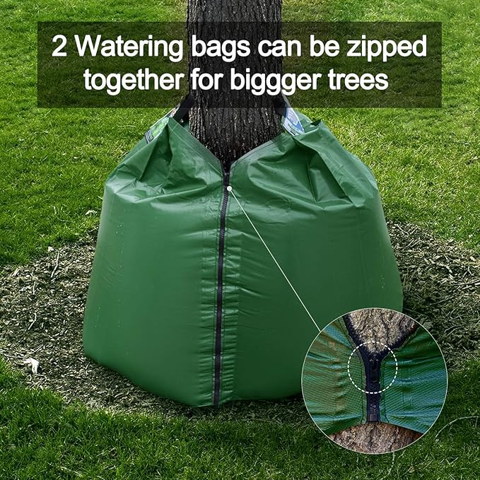 20 Gallon Tree Watering Bags, Reusable, Heavy Duty, Slow Release Water Bags for Trees, Premium PVC Tree Drip Irrigation Bags 5 Pack