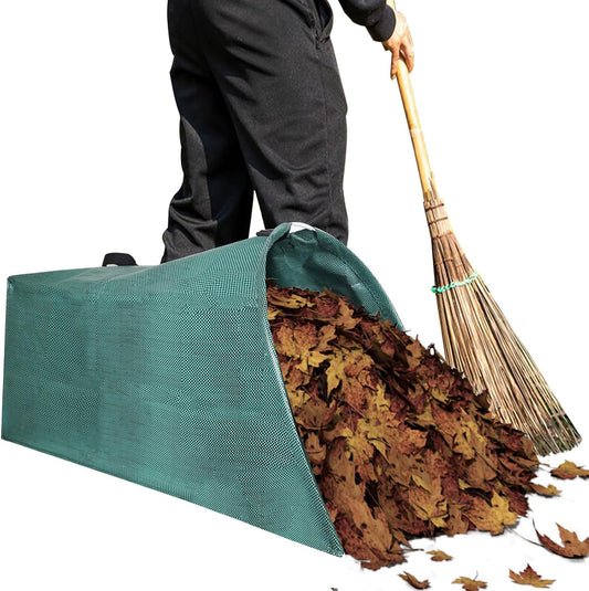 Leaf collector,Heavy leaf pick up tools,Foldable yard waste bag,Large Yard Dustpan-Type Leaf Bags,Reusable Lawn and Leaf Garden Bag with Reinforced Carry Handles (200L)