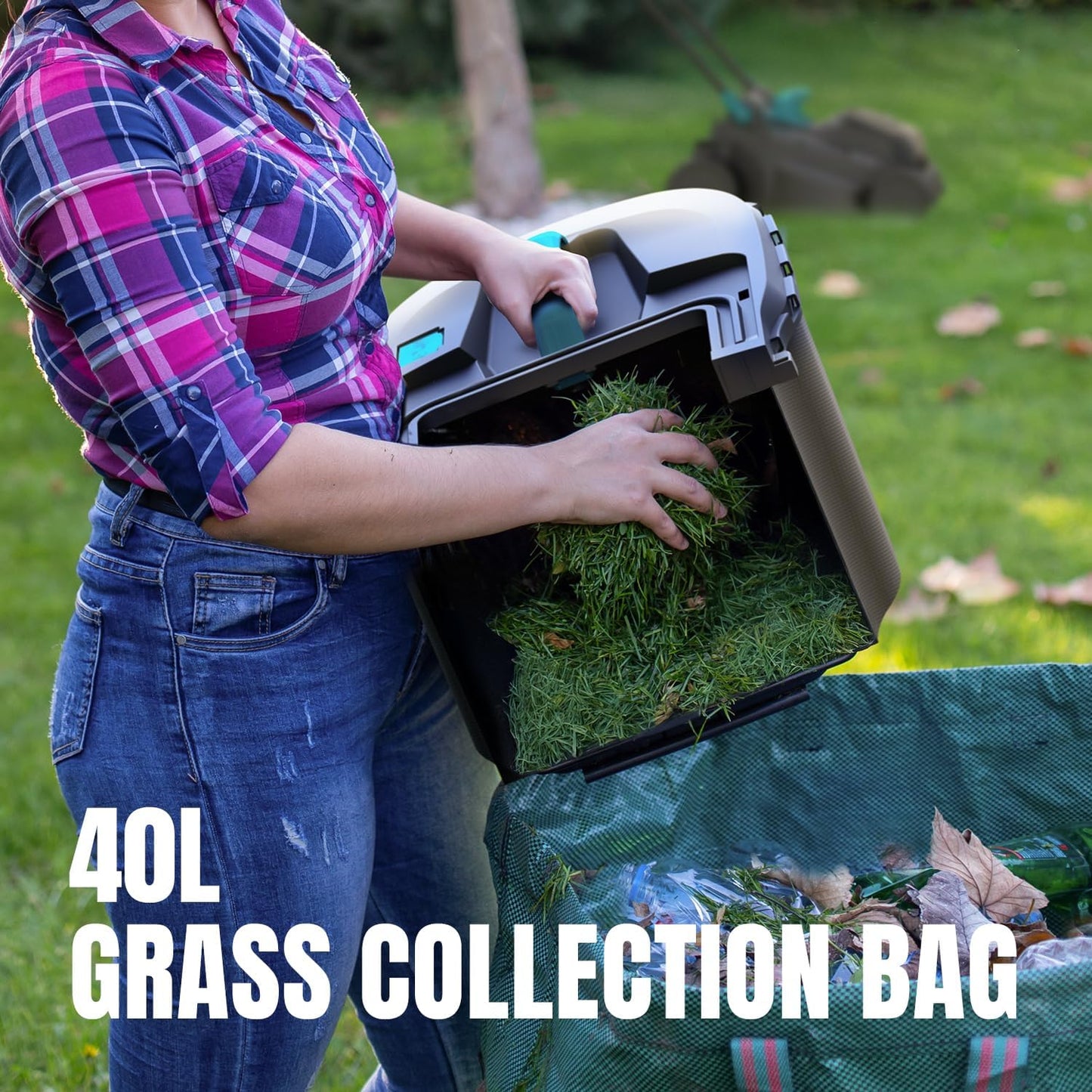 2×20V Cordless Electric Lawn Mower, 16" Push Mower with 6 Cutting Height Levels, Includes 2×4.0Ah Batteries and Dual Port Charger