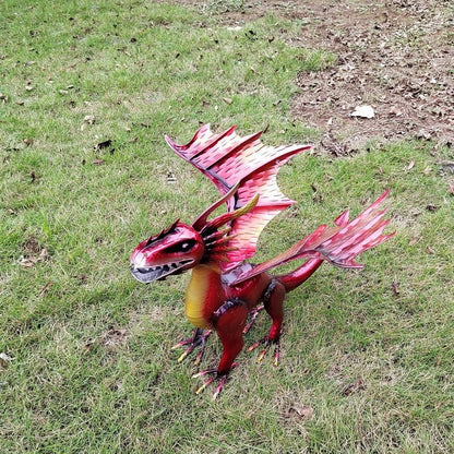 Decorative Fiery Red Dragon Figurine, Vasuki The Dragon Statue, Design Tales of legendia Flying Dragon Statue, The Dragon of Mythical Castle Garden Statue