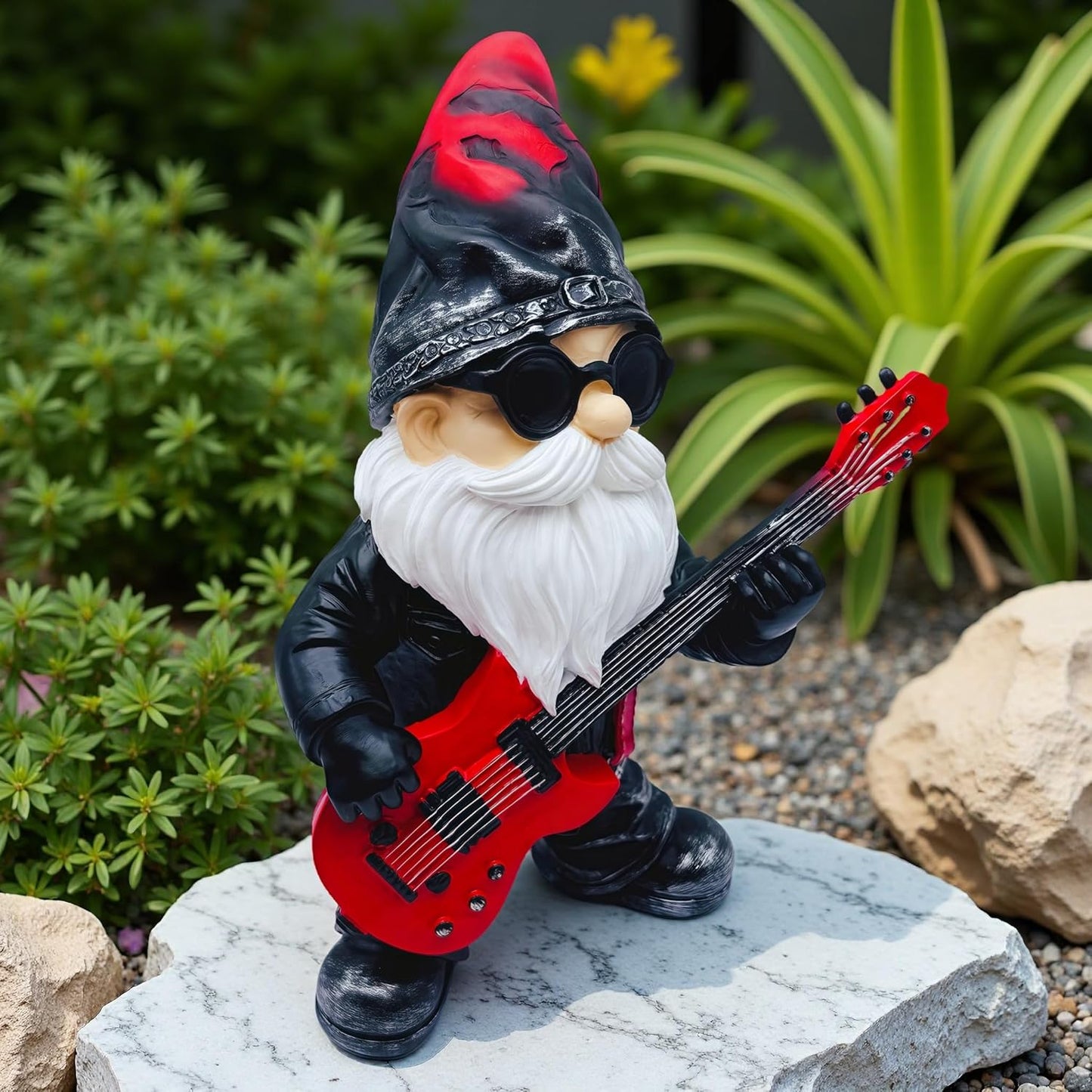 Funny Garden Gnomes Statues Yard Decorations Outdoor Garden Decor, 8” Hippie Gnomes Garden Statues, Patio, Lawn Ornament, Gardening Gifts for Women for Housewarming