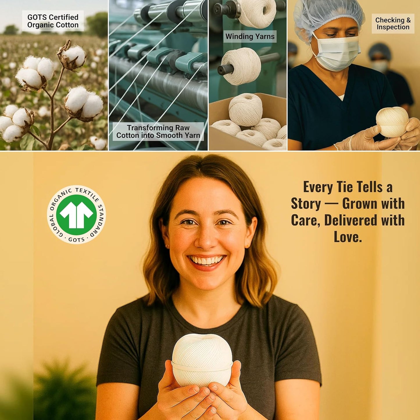 Organic Butcher’s Twine for Cooking & Trussing – 1.2mm Heavy-Duty Natural Cotton Kitchen Twine 1000 Feet – Food-Safe, Oven-Safe String for Meat, Turkey, Baking, & Crafts