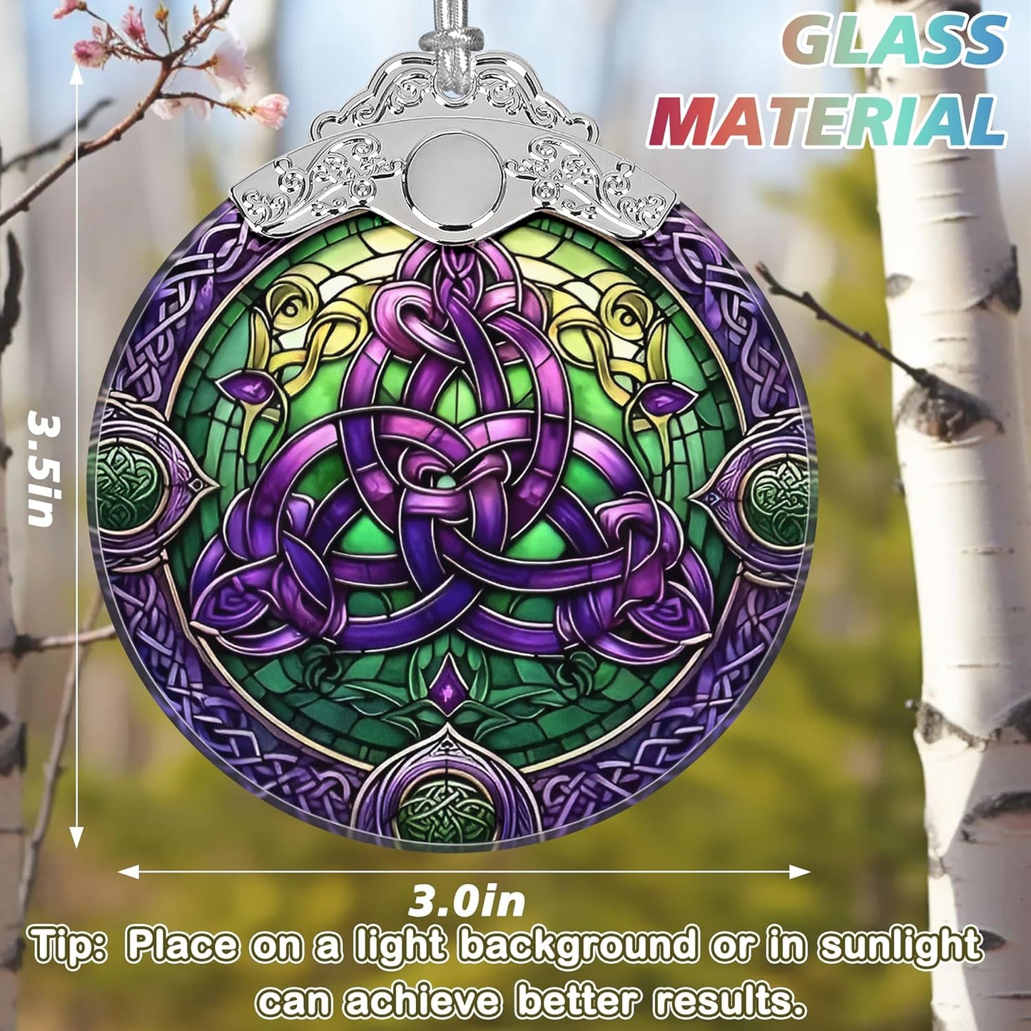 Celtic Knot Stained Glass Ornament - Christmas Ornament - Christmas Decorations for Tree - Holiday Present ldeas - Gift Exchange