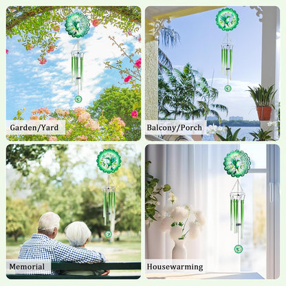 Hummingbird Wind Chimes with Wind Spinner, Christmas Birthday Gifts for Women Mom Friends Teacher, Humming Bird Windchimes, Outdoor Hanging Decor Clearance for Garden Patio Backyard Porch