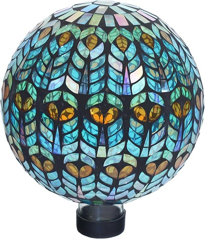 Echo Valley 8269 Mediterrano Mosaic Gazing Globe Outdoor Décor for Lawns and Gardens, Multicolor, 10 inches