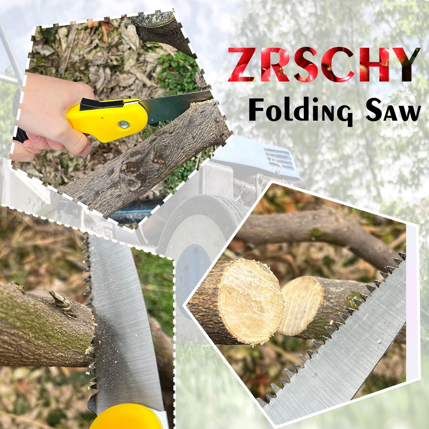 2PACK 7" Folding Hand Saw – Heavy Duty Pruning & Camping Saw with Triple-Cut Blade, Safety Lock – Ideal for Hunting, Backpacking, Tree Trimming, Bushcraft, and DIY (Cuts Dry Wood, Bamboo, Branches)