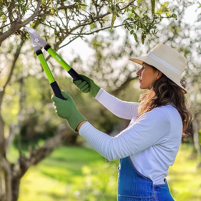 YIAD Loppers for Tree Trimming, Garden Shears Set-Heavy Duty Branch Cutter Pruning Shears Set, Labor Saving and Durable Garden Clippers, Loppers for Gardening Plants, Flowers and Tree Trimmer