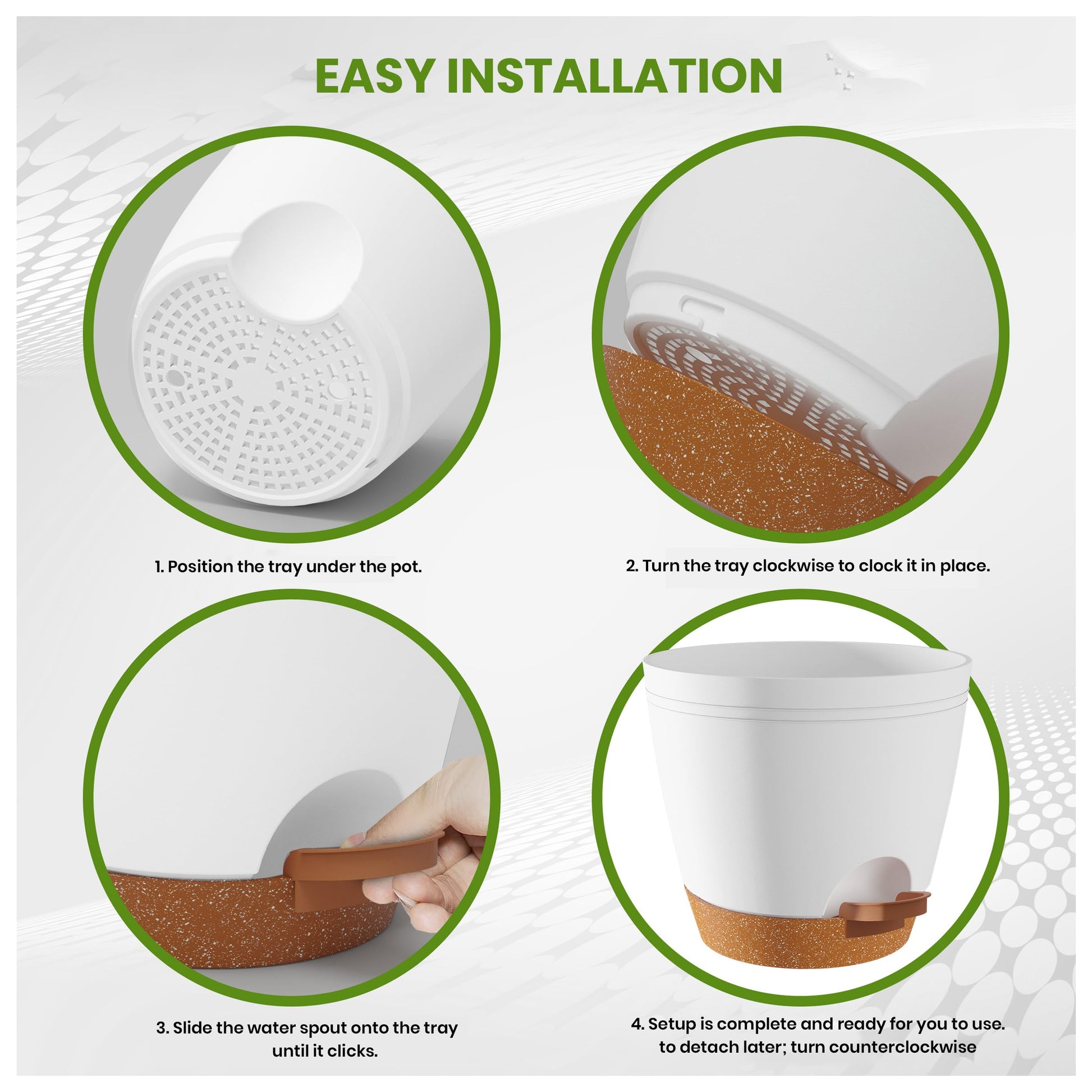 Utopia Home Self Watering Pots for Indoor Plants 6.8"/6.4"/5.9"/5.5"/4.9", Planters for Indoor