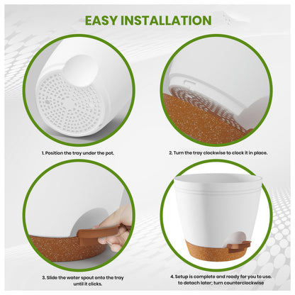 Utopia Home Self Watering Pots for Indoor Plants 6.8"/6.4"/5.9"/5.5"/4.9", Planters for Indoor