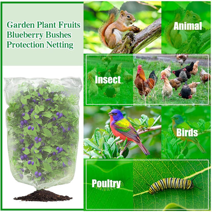 3 Pcs Plant Barrier Net Mesh, Plant Barrier Net Mesh, Bird Netting, Barrier Bags for Vegetables Fruits, Covering Plants Bags, Tomato Plant Netting for Protect Plants from Birds(2.4 x 3.5 FT)