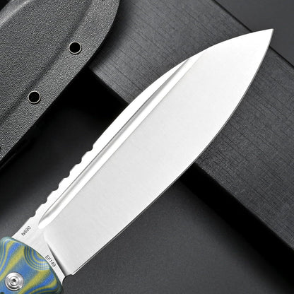 Eafengrow EF149 Fixed Blade Knife N690 Steel Blade Colorful G10 Handle Full Tang EDC Straight Knife for Hunting Camping Adventure
