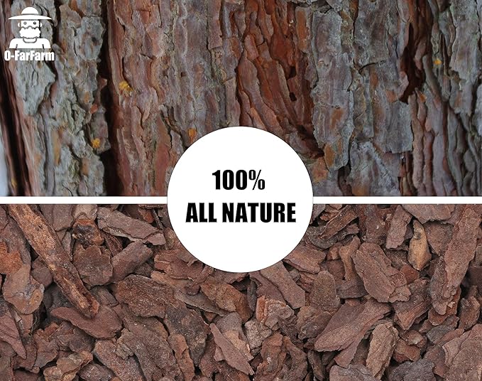 Orchid Bark for Plants, Organic Pine Bark for Proper Root Development for Phalaenopsis, Cattleyas, Dendrobiums, Oncidiums, Paphiopedilums and More (1qt, Small(4-8mm))