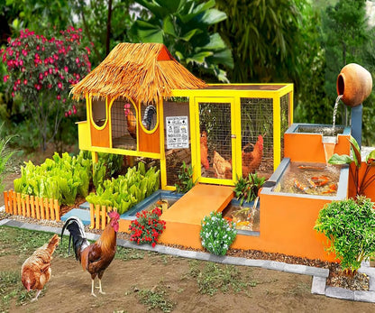 Funny Chicken Gifts Chicken Coop Rules Tin Sign for Home Farm Chicken Coop Farmhouse Kitchen Garden Decor 8 X 12 Inch (‌3720)