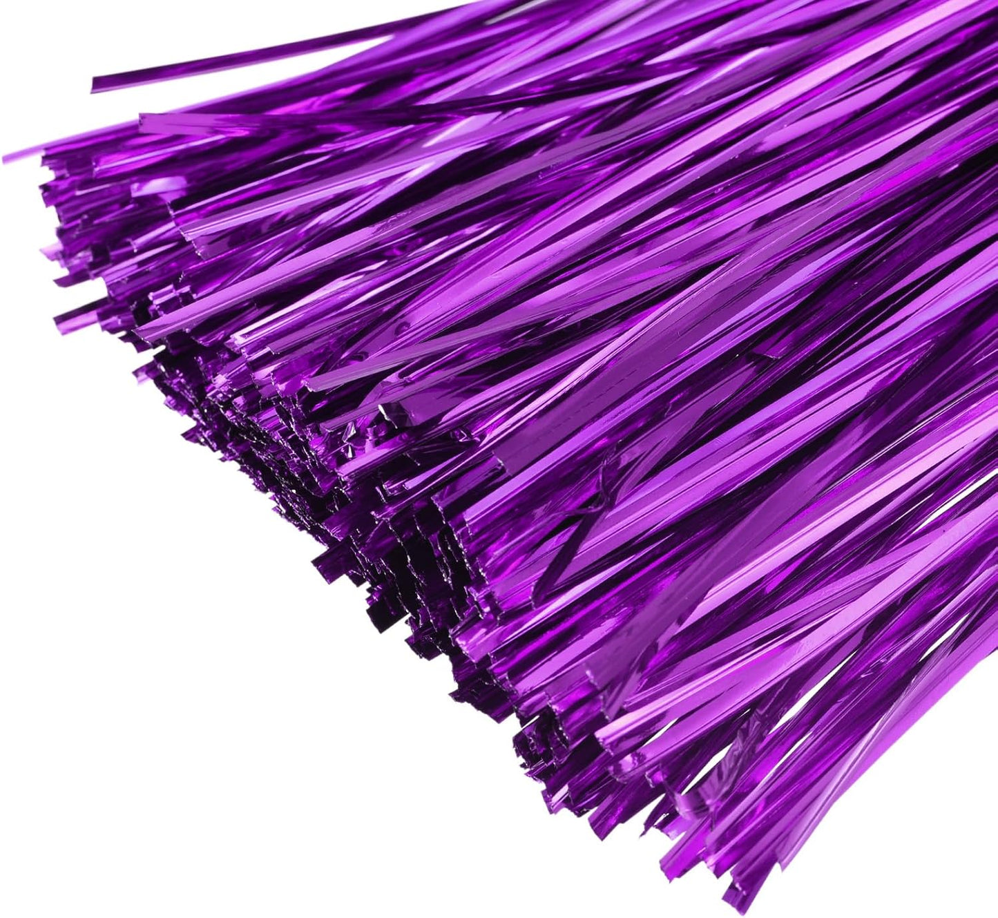 MECCANIXITY Foil Twist Ties 7" 18cm Metallic Plastic Closure Tie for Tying Bread, Candy, Cookies, Gift Bags Arts Crafts Ties Purple Pack of 750