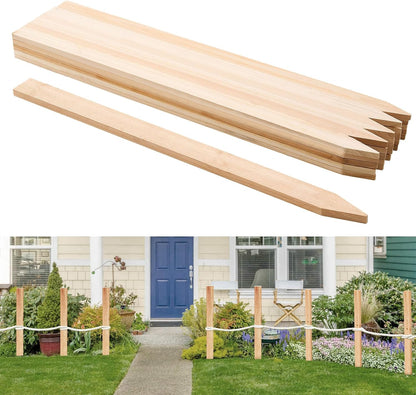 VEVOR Wooden Garden Stakes, 25 Pcs 36 x 0.5 x1.5 in Survey Grading Stakes, Garden Ground Stake with Sharp Point, Fir Wood Plant Support Stake, Sign Posts for Silt Fence Backyard Boundaries Baselines