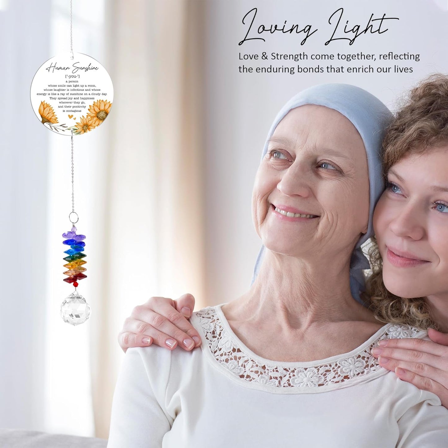 Thank You Gifts Human Sunshine Definition - Inspirational Rainbow Maker - Appreciation Keepsake - Positive Message for Nurses Teachers Volunteers Friends Family