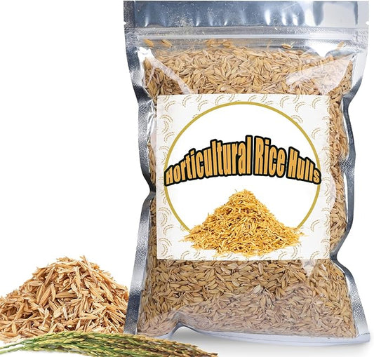 Rice Hulls for Gardening 1qt - Promote Root Development, Water Efficiency, and Disease Resistance