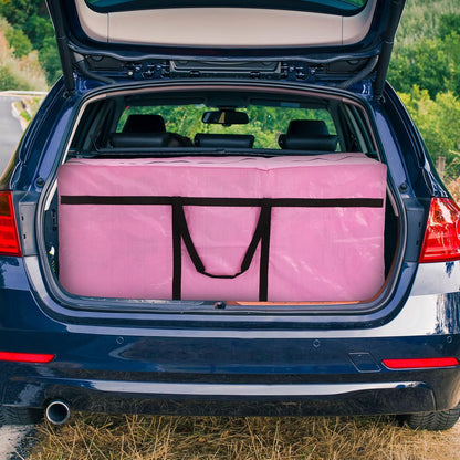 4 Pcs 96 Gallon Large Moving Bags with Zipper and Handles Foldable Storage Duffle Bags Heavy Duty Extra Large Totes for College Dorm Travel Clothes Blankets Bedding Moving (Pink)