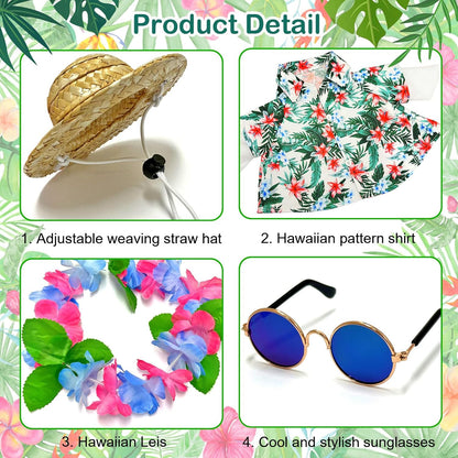 Hawaiian Porch Goose Outfits, 23'' Summer Lawn Goose Costume, Goose Clothes for Outdoor Garden Yard Decor