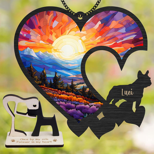 Personalized Dog Memorial Suncatchers Custom Name & Dog Breeds Remembrance Ornament Sympathy Gifts