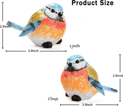 Bird Statue for Garden Decoration,A Set of 2 Pieces Garden Sculptures & Statues,Animal Bird Figurine for Outdoor Yard Porch Lawn Patio Shelf Bookshelf Decor,Small Bird Ornament