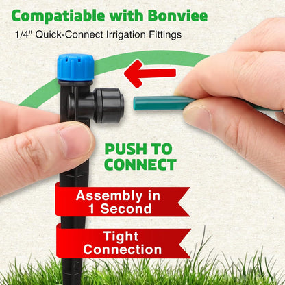 Bonviee 400ft 1/4 inch Drip Irrigation Tubing, Drip Irrigation Hose, Garden Watering Tube Line for Garden Watering System-Green