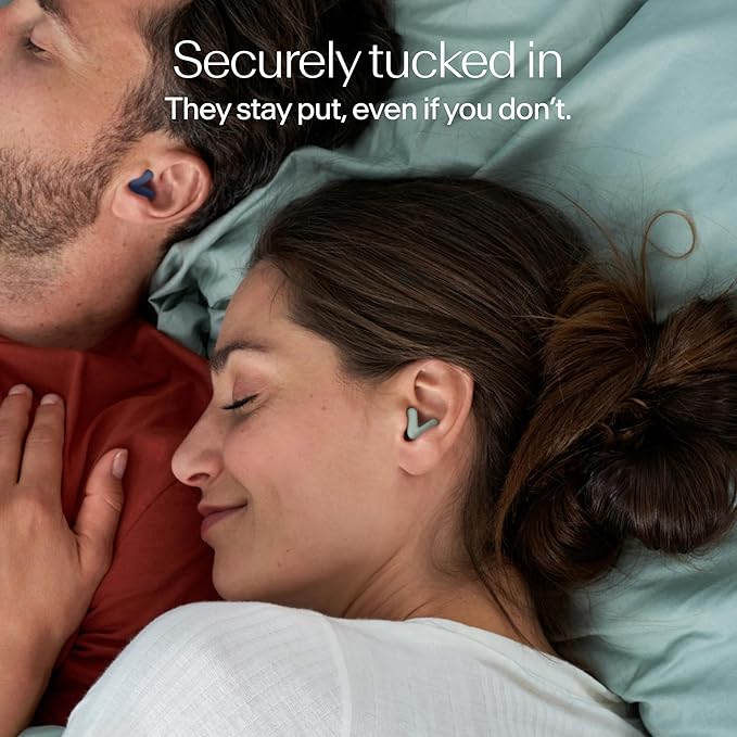 Alpine Silence Earplugs for Sleep, Focus & Travel - V-Shape Snug Fit & Soft Oval Tips – 4 Sizes