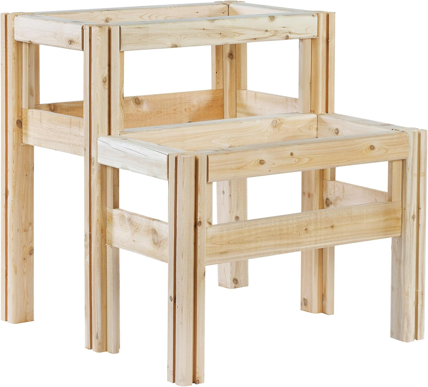Greenes Fence Two-Tiers Four Bucket Elevated Cedar Wood Garden Frame, 30 in. x 28 in. x 30 in. - Made in USA with North American Cedar
