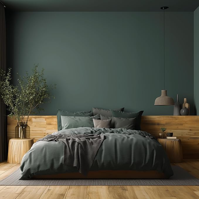 EVOLVE Paint & Primer: Environment-friendly, Low Sheen with One-coat Coverage for Interior & Exterior surfaces (Green Pine, 5-Gallon)