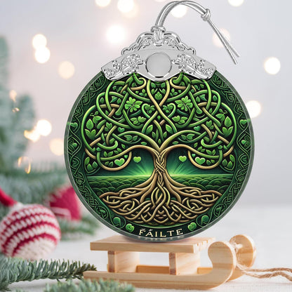 Christmas Tree of Life Stained Glass Ornament - Holiday Home Decor - Gift Exchange Present - The Tree of Wisdom