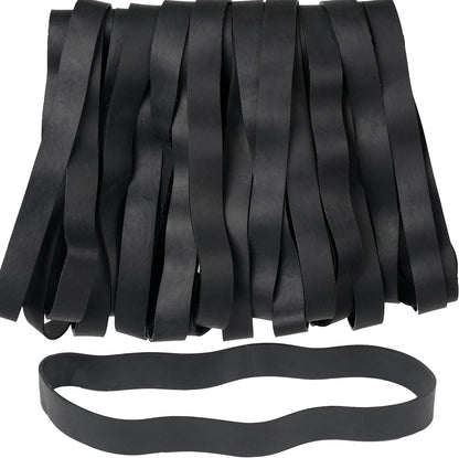 Rubber Bands Size#107 Heavy Duty Big Wide rubber band 30PCS Elastic Bands for Office Supply Trash Can File Folders Litter Box Rubber Bands (Black)