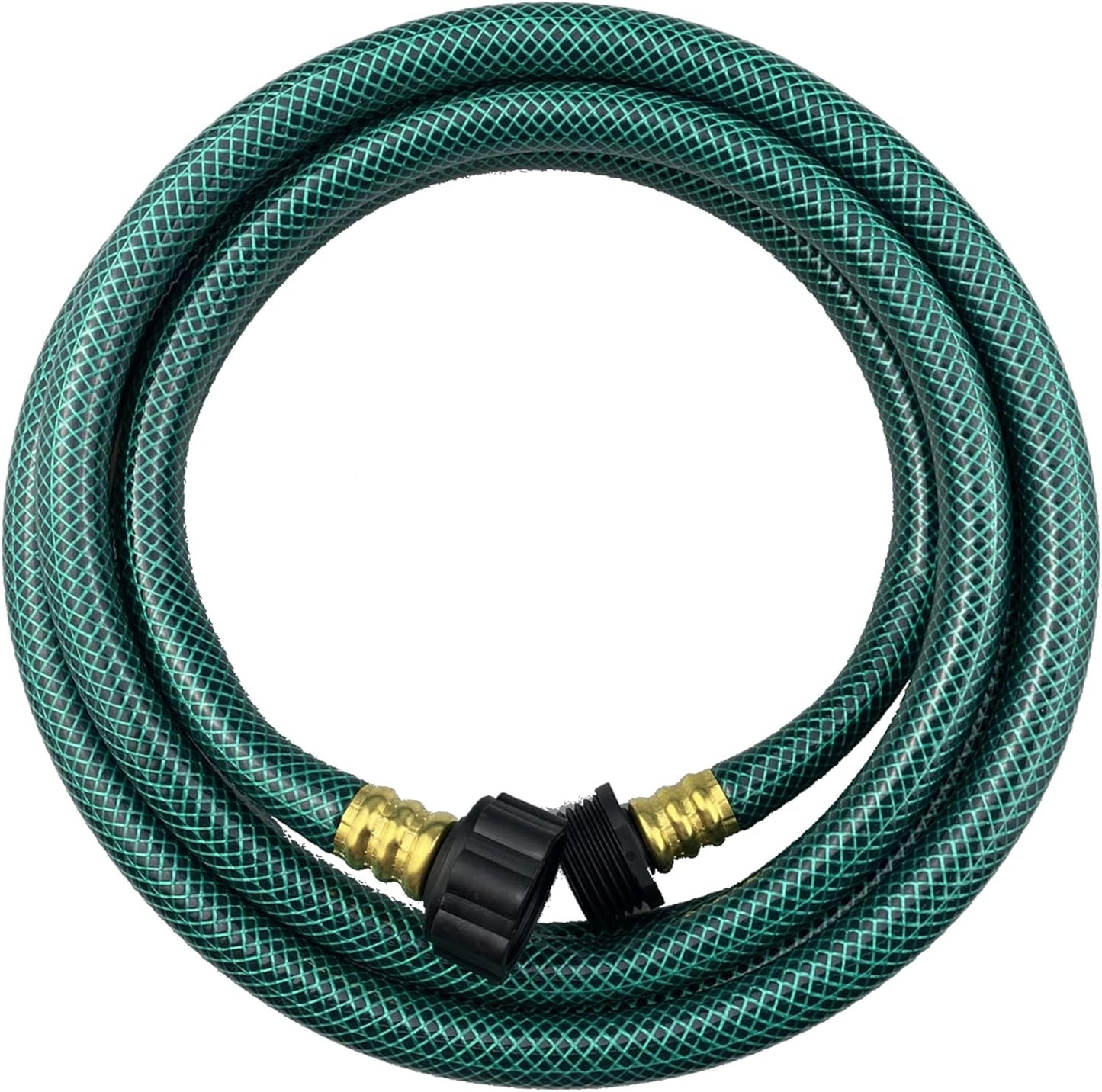 PVC Garden Hose 1/2 Inch, Flexible Water Hose with Male and Female Fittings, No Leaking, Heavy Duty, for Household, Outdoors, Lawns, Patio (10 FT, Green, Plastic Fittings)