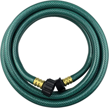 PVC Garden Hose 1/2 Inch, Flexible Water Hose with Male and Female Fittings, No Leaking, Heavy Duty, for Household, Outdoors, Lawns, Patio (10 FT, Green, Plastic Fittings)