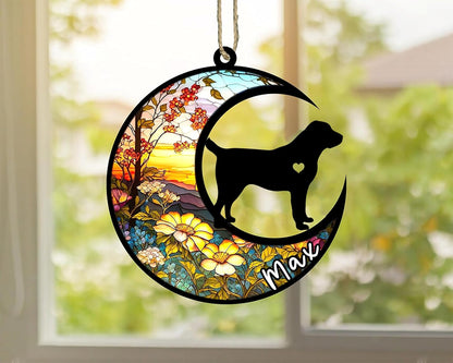Personalized Dog Memorial, Custom Name Central Asian Shepherd Dog Christmas Ornament with Name, Custom Breeds, Pet Loss Light Catcher, Gifts for Lovers Loss of Pet Sympathy on Mothers Day Christmas