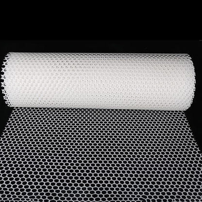 XIFENG Plastic Chicken Wire Mesh Fence Roll, Plastic Fencing Poultry Fencing Netting for Garden Fencing Farm Cats Dogs Rabbit Snake Animal Barrier(Size:0.7''mesh-33'L x 3.3'W Roll,Color:White)