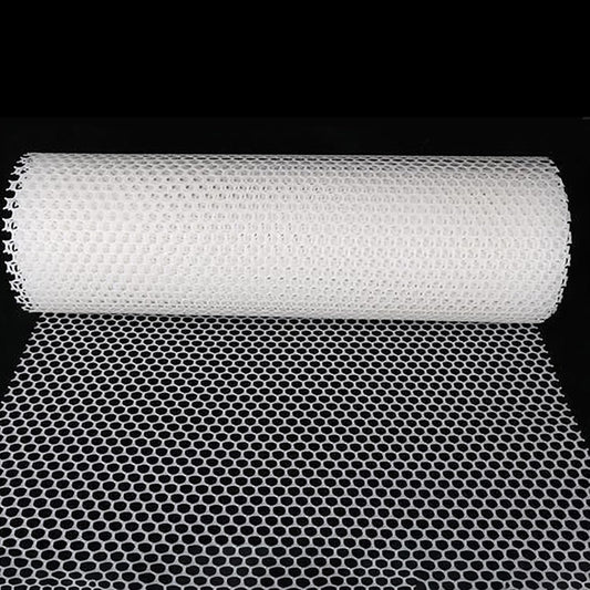 XIFENG Plastic Chicken Wire Mesh Fence Roll, Plastic Fencing Poultry Fencing Netting for Garden Fencing Farm Cats Dogs Rabbit Snake Animal Barrier(Size:0.7''mesh-65'L x 3.3'W Roll,Color:White)