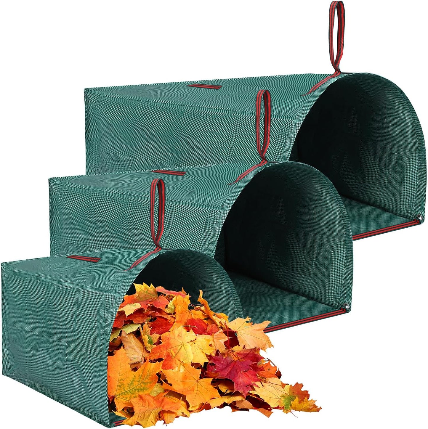 WILLBOND 3 Pcs Yard Waste Bags Large Yard Dustpan Type Garden Bag for Collecting Leaves Reusable Heavy Duty Lawn and Leaf Bag for Parties Laundry, Camping (40, 53, 72 Gallon)