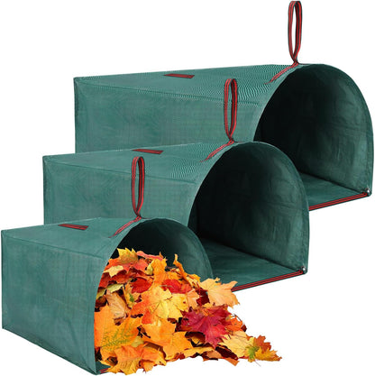 WILLBOND 3 Pcs Yard Waste Bags Large Yard Dustpan Type Garden Bag for Collecting Leaves Reusable Heavy Duty Lawn and Leaf Bag for Parties Laundry, Camping (40, 53, 72 Gallon)