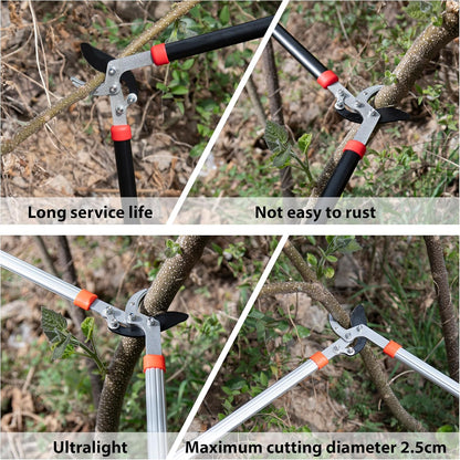 Heavy Duty Garden Lopper Pruning Shears, Aluminum Alloy or Carbon Steel, Tree Branch Cutter with Non-slip Handle, Labor-saving Gardening Tools, Yard, Orchard (Vigorously cut 59cm aluminum alloy)