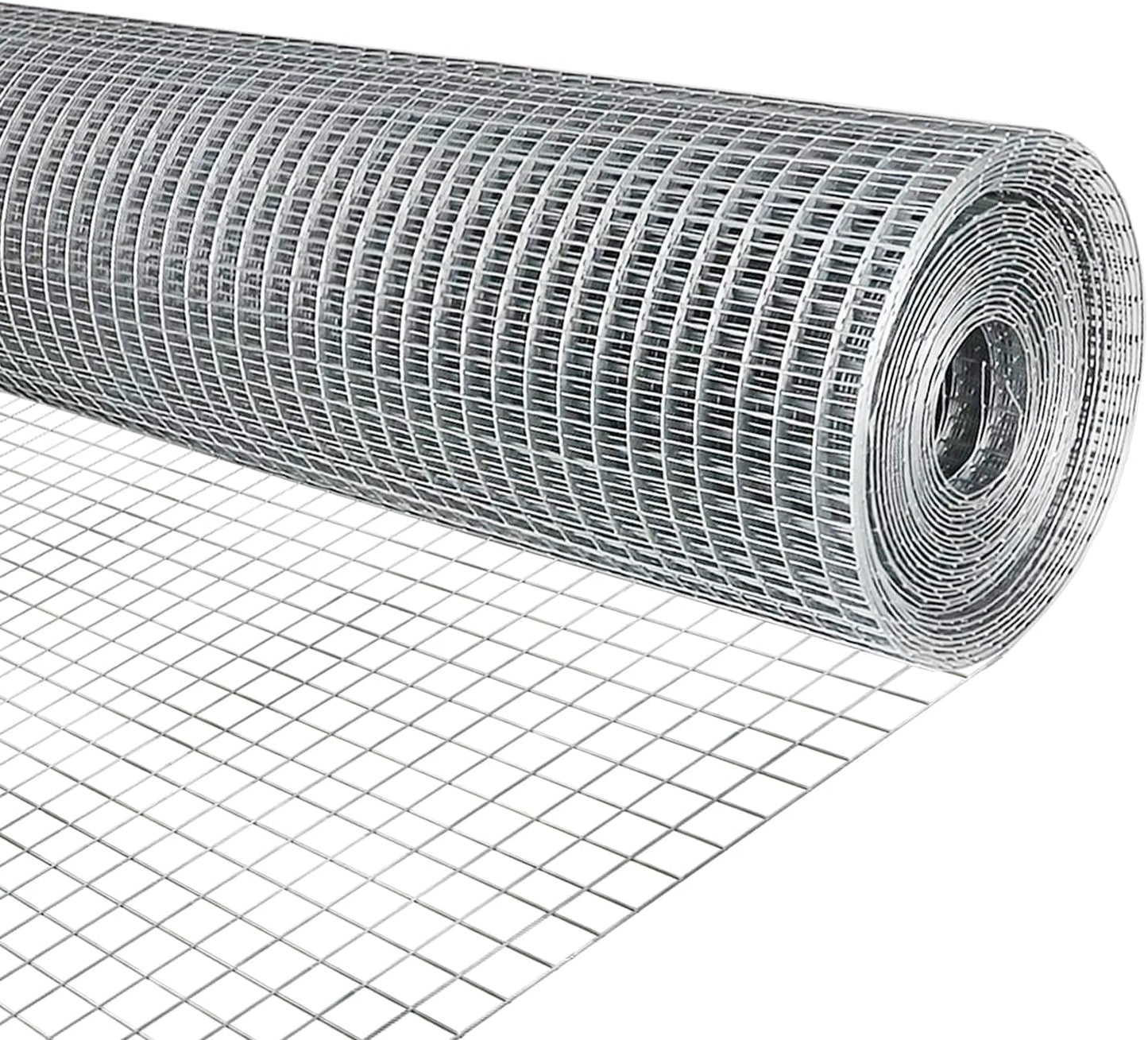 Hardware Cloth 1/4 inch Chicken Wire Fencing Double Hot-Dipped Galvanized After Welding Wire Fence，Duty Rust Proof Fencing for Gardens, Poultry Animal Netting Cage Screen (1/4inch 8in x 25ft)