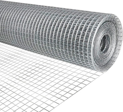 Hardware Cloth 1/4 inch Chicken Wire Fencing Double Hot-Dipped Galvanized After Welding Wire Fence，Duty Rust Proof Fencing for Gardens, Poultry Animal Netting Cage Screen (1/4inch 8in x 25ft)