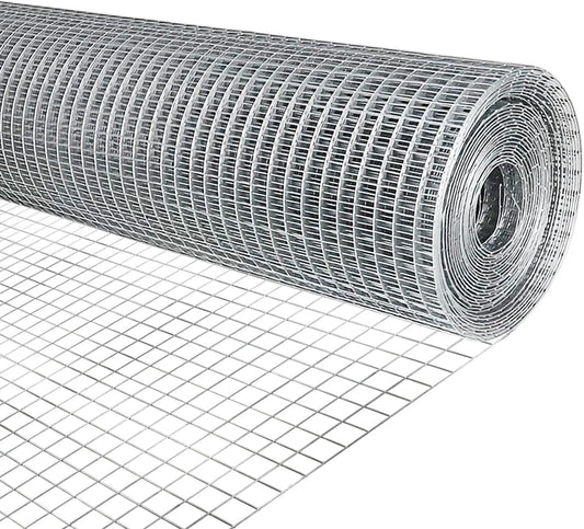 Hardware Cloth 1/4 inch Chicken Wire Fencing Double Hot-Dipped Galvanized After Welding Wire Fence，Duty Rust Proof Fencing for Gardens, Poultry Animal Netting Cage Screen (1/4inch 8in x 25ft)