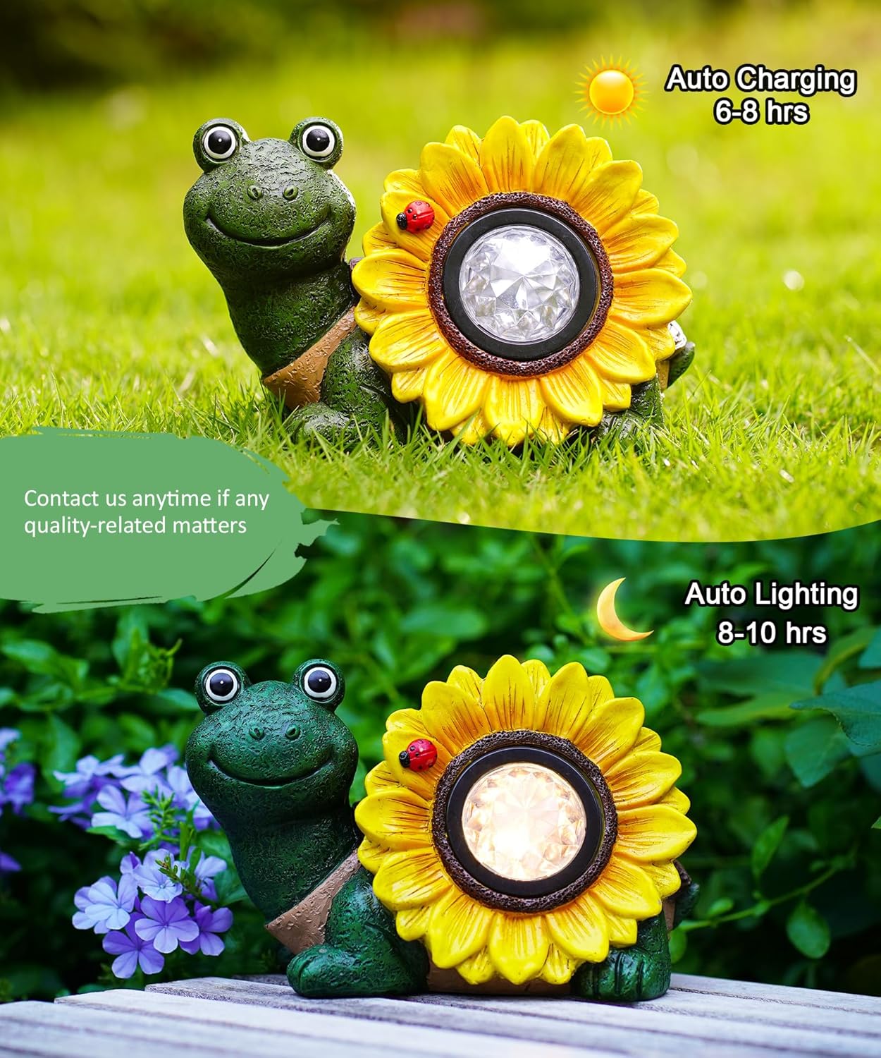 Solar Turtle Sunflower Light Garden Decor, Outdoor Statue Ornaments for Home Yard Lawn,Unique Gifts for Women Grandma Mom