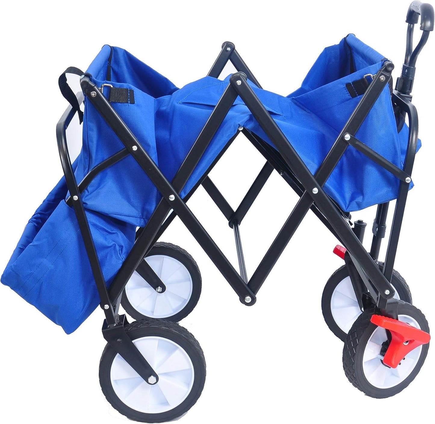 Folding cart That Does not Need to be Assembled Station Wagon, Grocery cart (Blue Colour Big cart)