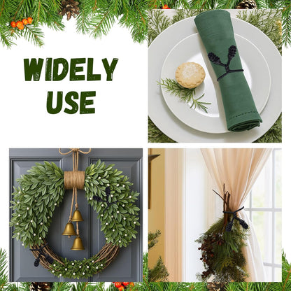 Shappy 36 Pieces Christmas Garland Banister Ties Christmas Decorative Reusable and Flexible Twist Ties for Garland, Banister Home Decoration (Black)