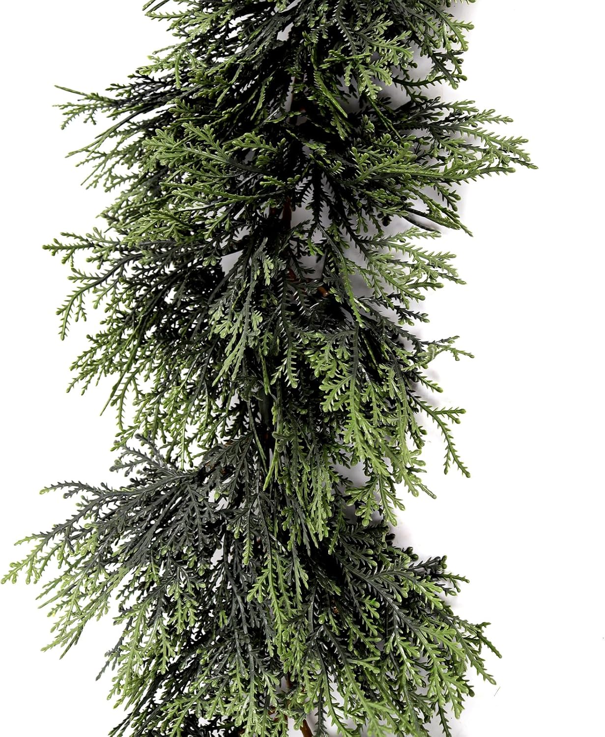 RECUTMS Artificial Garland 1pcs Fake Vines Ivy Greenery Stiff Leaves Plants Table Decor Faux Hanging Plastic Plant for Indoor Outdoor Home Party Wall Mantle (Green H)