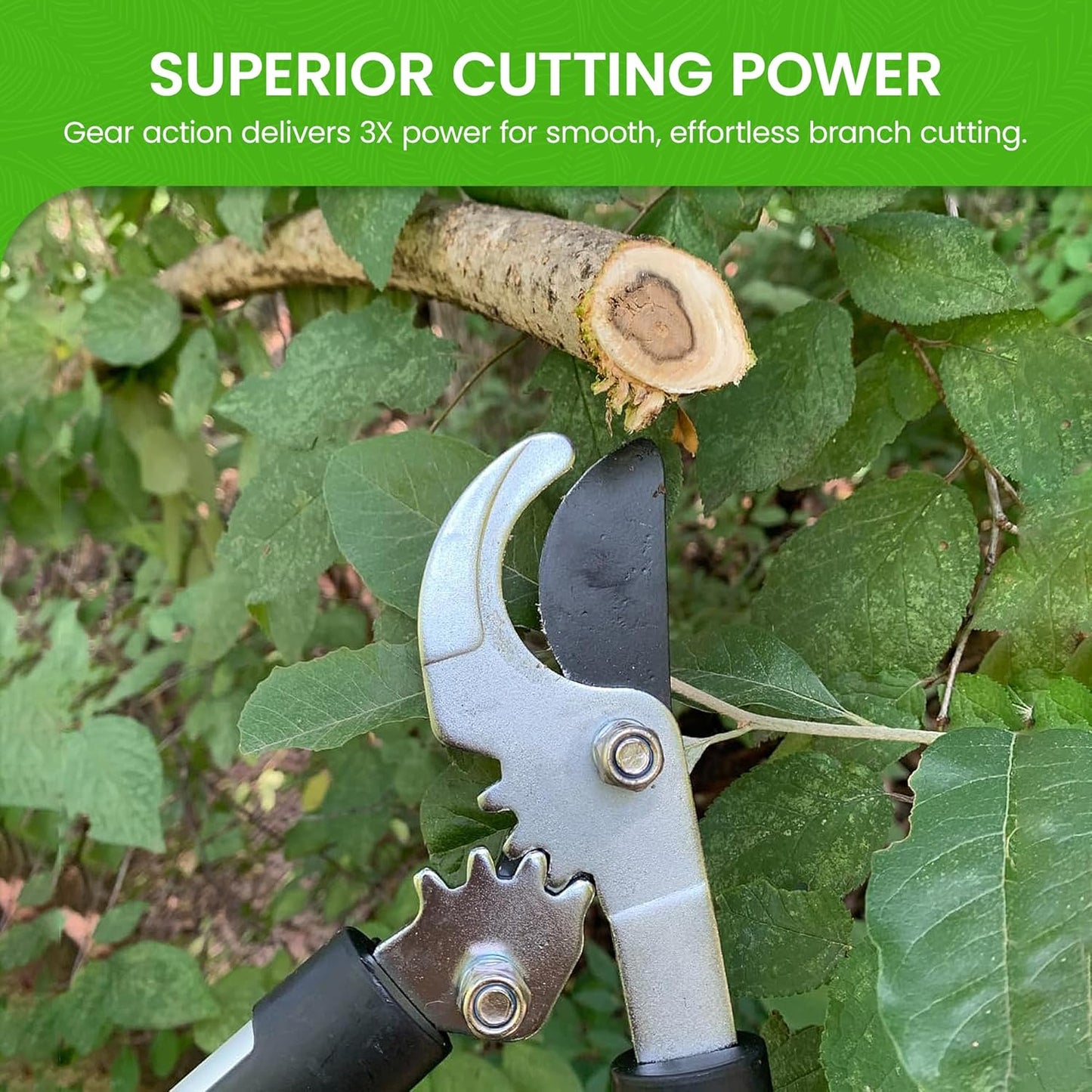 GARDEN GURU Bypass Loppers Tree Trimmer Clipper - 3X Cutting Power Gardening Loppers - Comfort Grip Handles - Carbon Steel Blade – Heavy Duty Branch Cutter –Cut Thick Branches w Ease - 1 Case (30 Pcs)